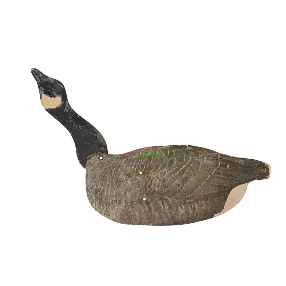 vintage Johnson's Folding Goose waterproof Decoy waxed cardboard hunting decor